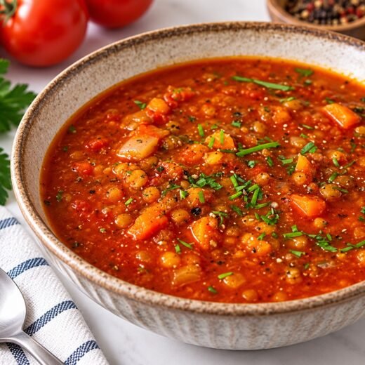 Tomato Lentil & Vegetable Soup